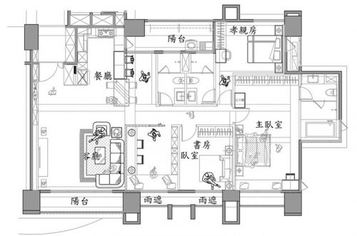 北歐風(fēng)格三室兩廳裝修 溫馨明快新婚宅