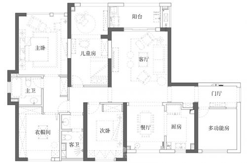 150平美式風(fēng)格四室兩廳裝修 彼得堡的秋天