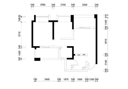 60㎡兩居室裝修效果圖  美式紅色小劇場