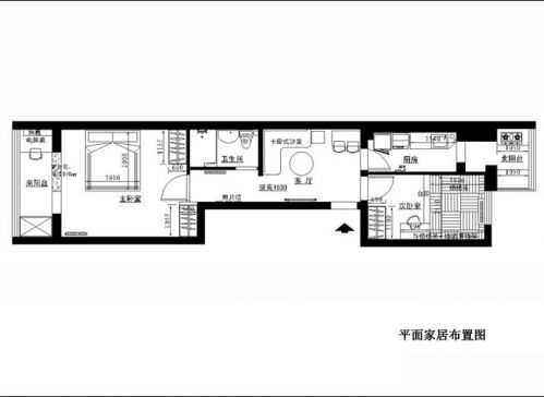 5.9萬裝修小南莊65平米小戶型效果圖