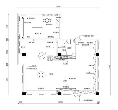 站史館216平米工裝中式風(fēng)格辦公展廳