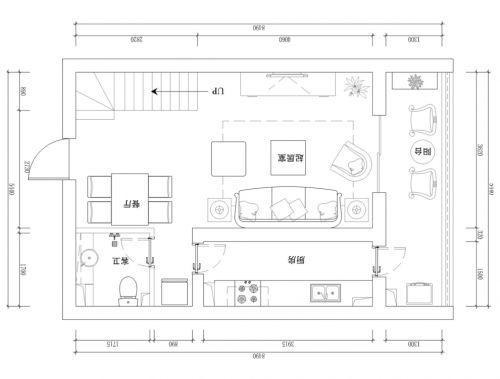 復式-150平米兩居混搭風格