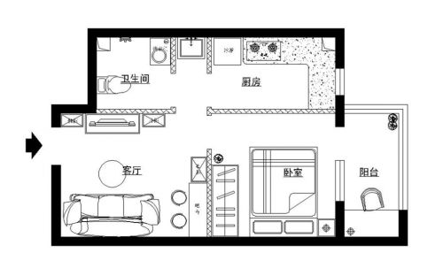 Hellokitty夢(mèng)幻屋5.4萬(wàn)裝修42平一居簡(jiǎn)約風(fēng)格