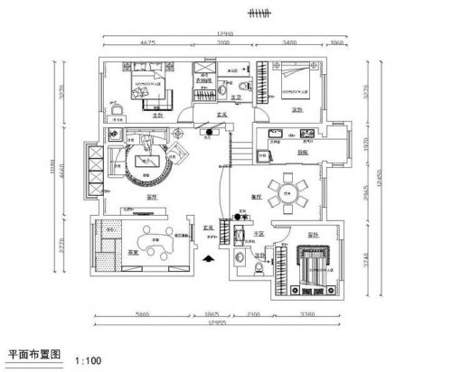 高校教授大包裝修大興區(qū)理想城新中式四居室