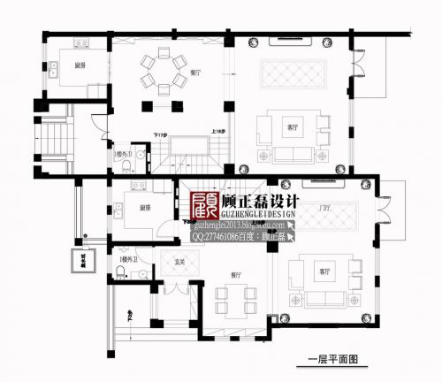 金域藍灣680平米四層聯(lián)體別墅歐式風格