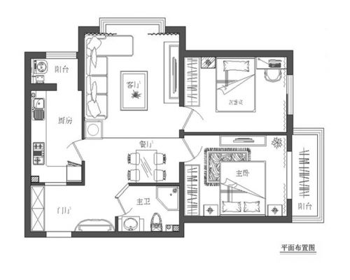 90平兩居室現(xiàn)代簡(jiǎn)約裝修案例，整體家裝6系造價(jià)12萬(wàn)