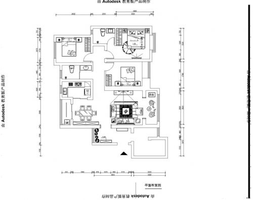 瀚海泰苑130平中式裝修設(shè)計(jì)效果圖