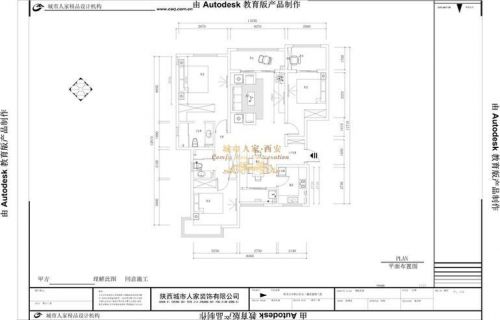 西安城市人家錦繡天下-中式風(fēng)格-130平米三居室裝修設(shè)計正品