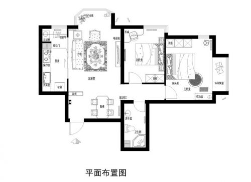 實(shí)創(chuàng)6系大包打造燕郊美林灣90平米兩居古典歐式，尊貴典雅爵士