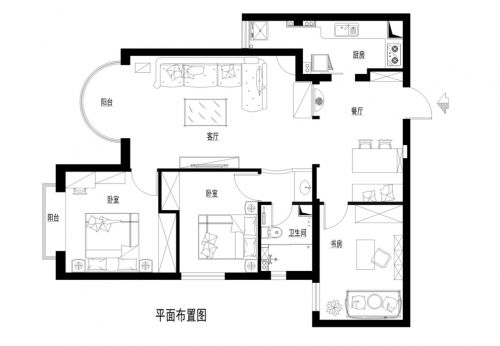 10萬(wàn)大包裝修三環(huán)新城小區(qū)120平米浪漫歐式三居