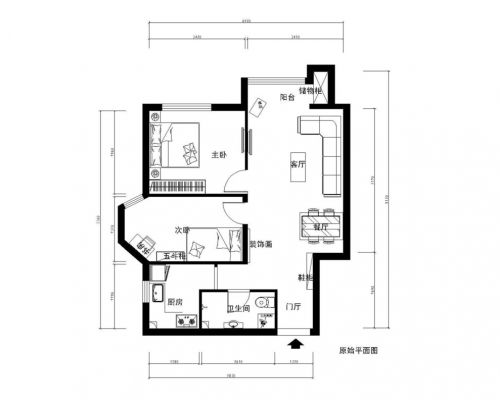 國(guó)風(fēng)美侖80平米幸福兩口之家