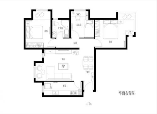 昌平龍山華府112平現(xiàn)代簡約三居，享溫馨的三口之家