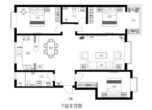 135平米簡歐風格三室兩廳，尊貴優(yōu)雅經(jīng)典之作