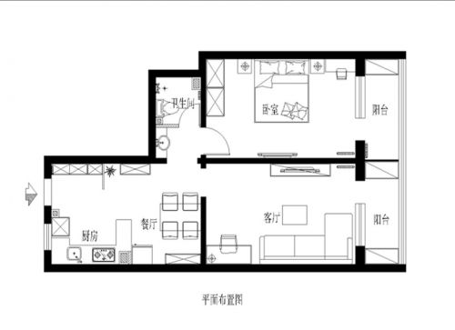 公司小白領(lǐng)6.7萬裝修萬壽莊路90平米溫馨兩居室