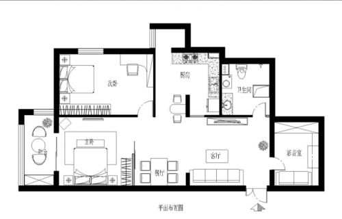 9萬打造東城區(qū)北小街109平米豪華兩居室