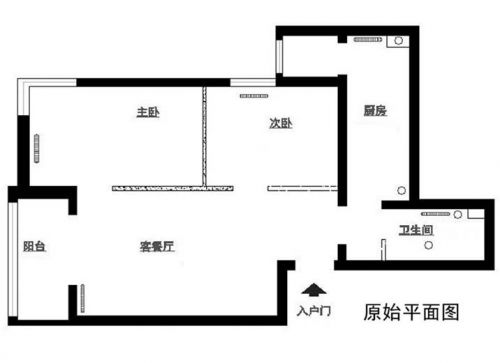 7萬打造翠城馨園80平米后現(xiàn)代三居室