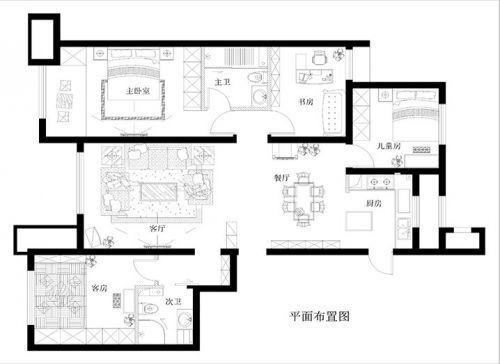 大興區(qū)保利春天里12萬裝修140平米時尚高端的三口之家