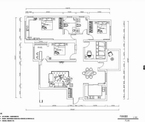 通州區(qū)潤楓領(lǐng)尚裝修158平米田園風格四居室