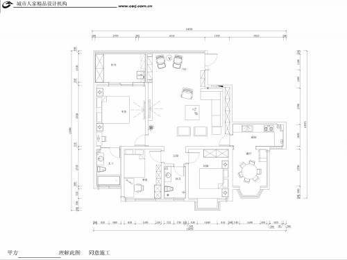 曲江觀唐139平現(xiàn)代歐式三居美家