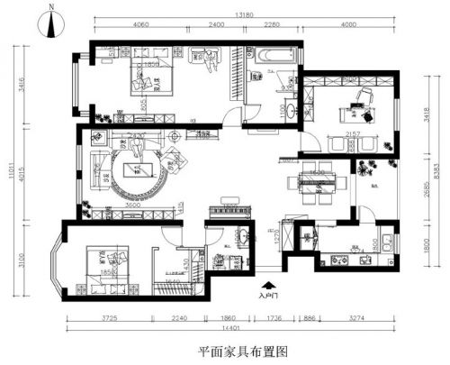 金隅翡麗159平米混搭三居花園洋房