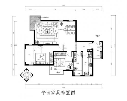 紫芳園90平米三口之家簡(jiǎn)歐兩居