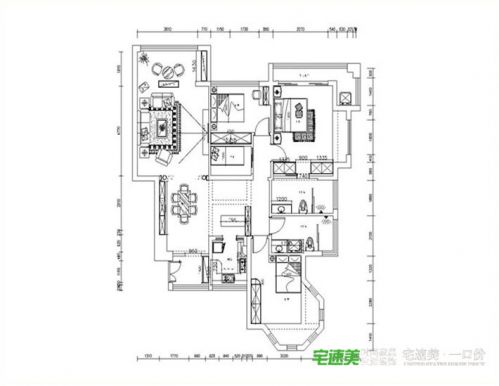 【宅速美設(shè)計(jì)】紅日山湖-143平米-歐式風(fēng)格-16萬豪裝