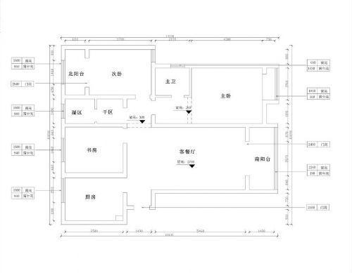 正商新藍(lán)鉆138平三居室裝修案例