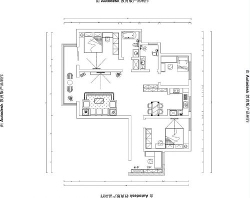 凱田花園140平三居室溫馨簡約風(fēng)格設(shè)計