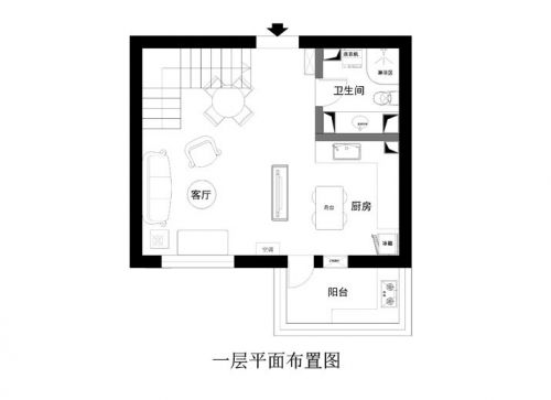 白色調(diào)純潔華僑城118平米頂層復式簡歐兩居