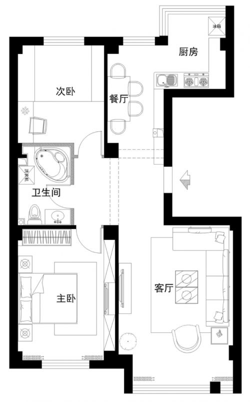 藍色珊瑚-撫順馬德里皇家花園104平米