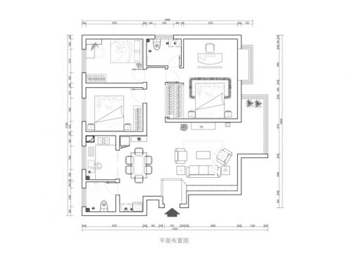 三居室東岸尚景127平書香新中式風格裝修