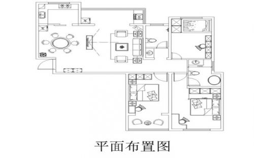 130平方三居室上東城小區(qū)裝修