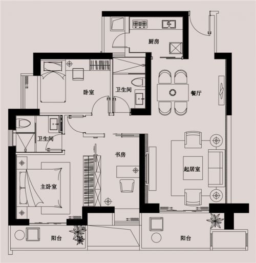 武漢華僑城D3戶型實(shí)景