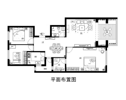 高教新城125平簡歐風(fēng)格案例賞析