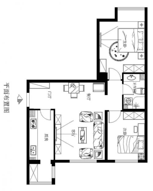 上海兩居室，93平米中式風(fēng)格裝修，大氣上檔次，空間利用好，超