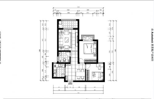 85平簡約現(xiàn)代風格-丹石街區(qū)兩居室裝修設(shè)計