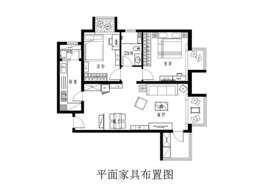 華業(yè)東方玫瑰89平米簡約裝修