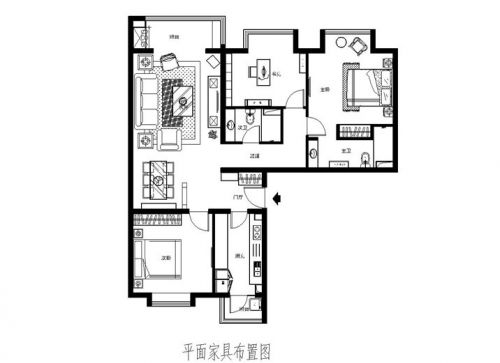 京旺家園之簡歐130平米裝修