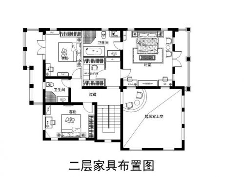 32萬裝修美式風格280平米一渡新新小鎮(zhèn)別墅效果圖