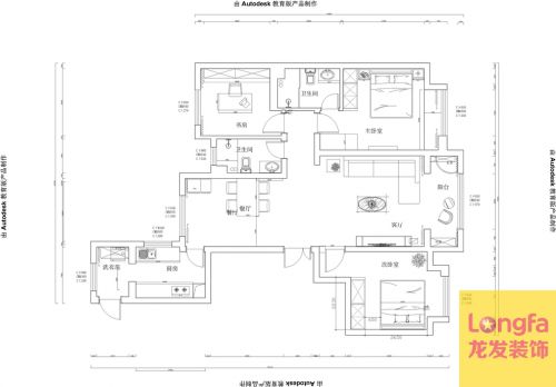 【保利花園】138平三居現(xiàn)代中式風(fēng)格裝修效果圖