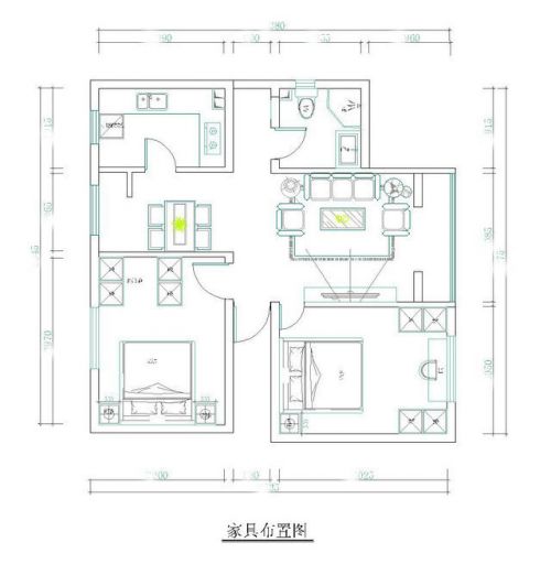 98平米兩室兩廳時(shí)尚現(xiàn)代風(fēng)