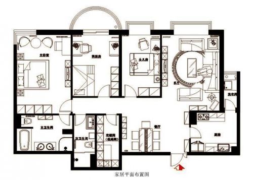 13萬(wàn)打造萬(wàn)國(guó)城140平現(xiàn)代簡(jiǎn)約兩居