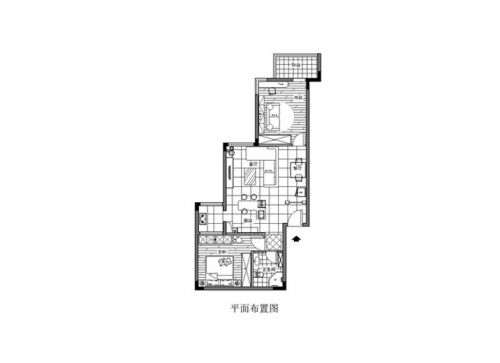 雍景雙廬90平現(xiàn)代簡約兩居