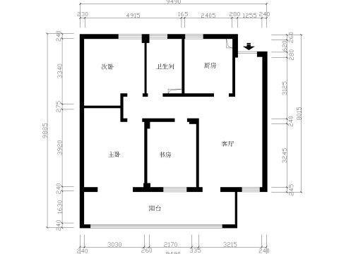 家園三里老房翻新118平收納實用