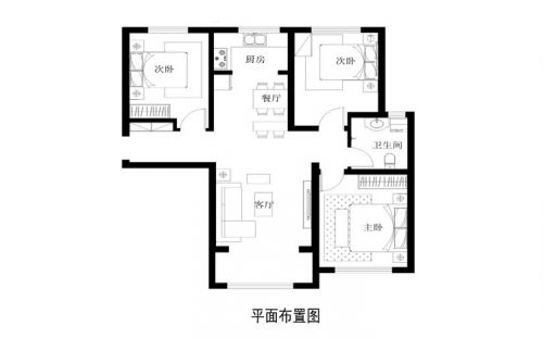 秦皇半島116平簡(jiǎn)潔溫馨三居裝修案例