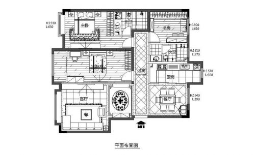 紫郡府135平米歐式風(fēng)格裝修