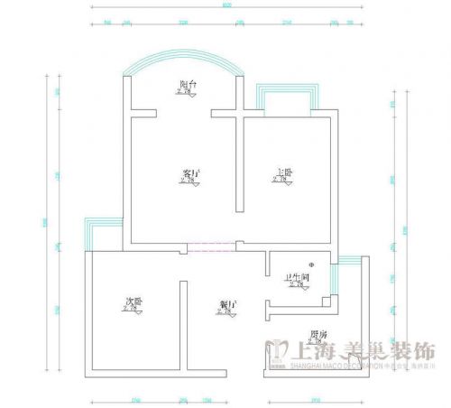 鄭州日報社家屬院90平兩室兩廳裝修效果圖