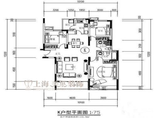 永威東棠90平三室兩廳簡歐風格裝修案例