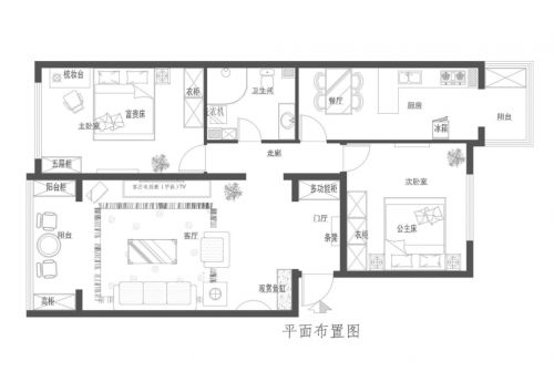 7萬打造大秦左岸92平二居和諧家居