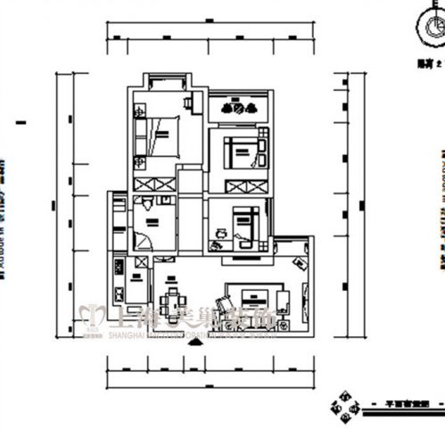 錦藝城裝修90平兩室兩廳簡(jiǎn)歐風(fēng)格案例效果圖